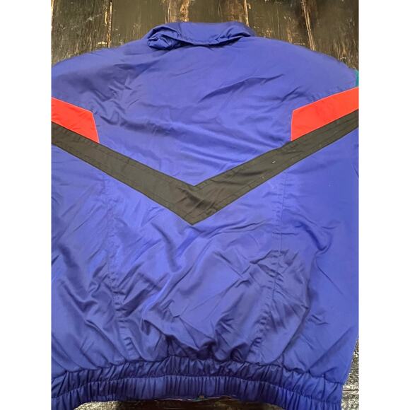 Vintage Men’s Medium FERA Ski Jacket Blue Red Accent Roll‑Up Hood Retro 80s 90s - Picture 9 of 9